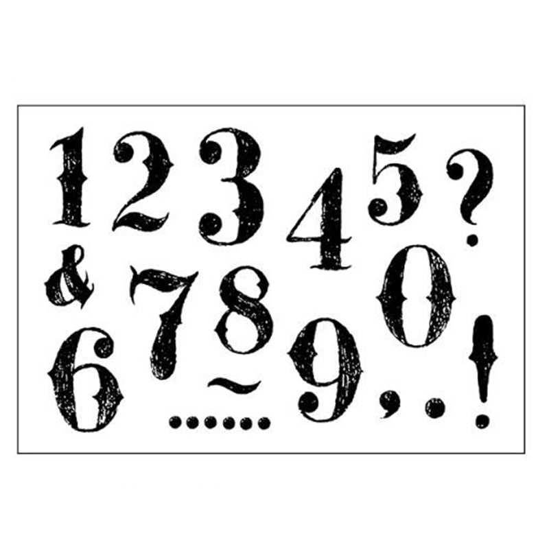 Reto Large Numbers Clear Stamps DIY Label Card Dec... – Grandado