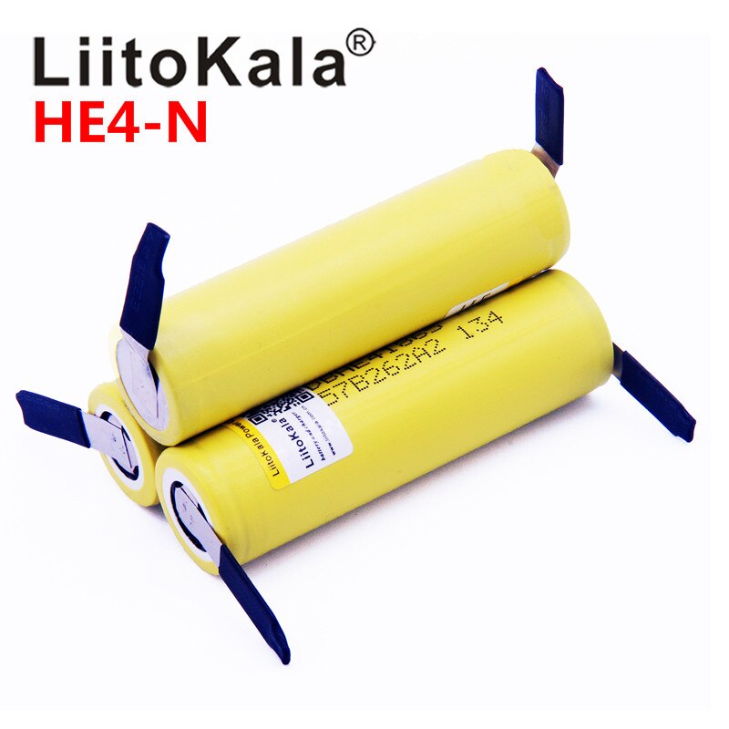 Liitokala 100% Originele 18650 He4 3.6V Batterij 2500 Mah 20A 35A Hoge Afvoer HE4 18650 Batterij Power Tools + diy Nikkel