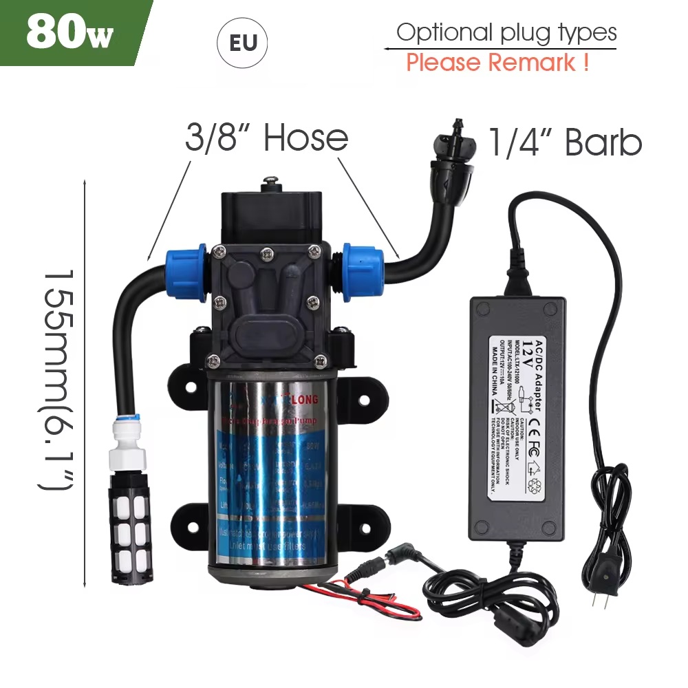 Outdoors Garden Adjustable Brass Nozzle Atomizer Kit 5/8mm Hose Nebulization Humidification Cooling Watering System Lawn Spray: Brown