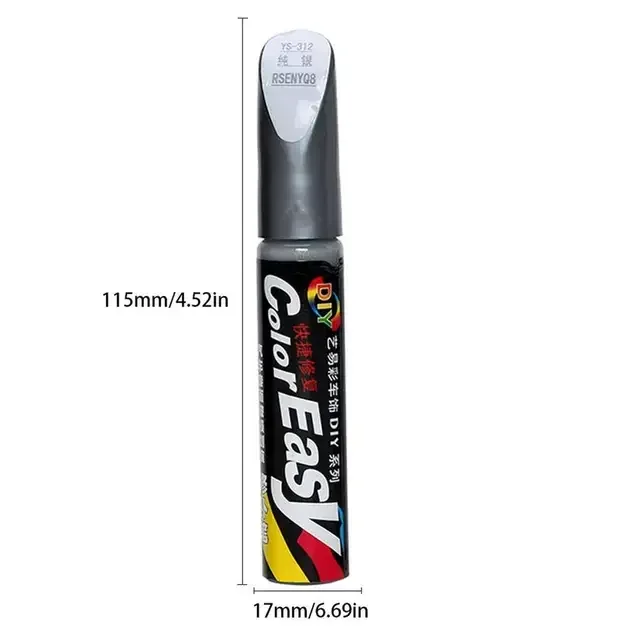 Car Paint Scratches Repair Pen Brush Waterproof Paint Marker Pen Car Tyre Tread Care Automotive Maintain Black White Red Silver: Silver