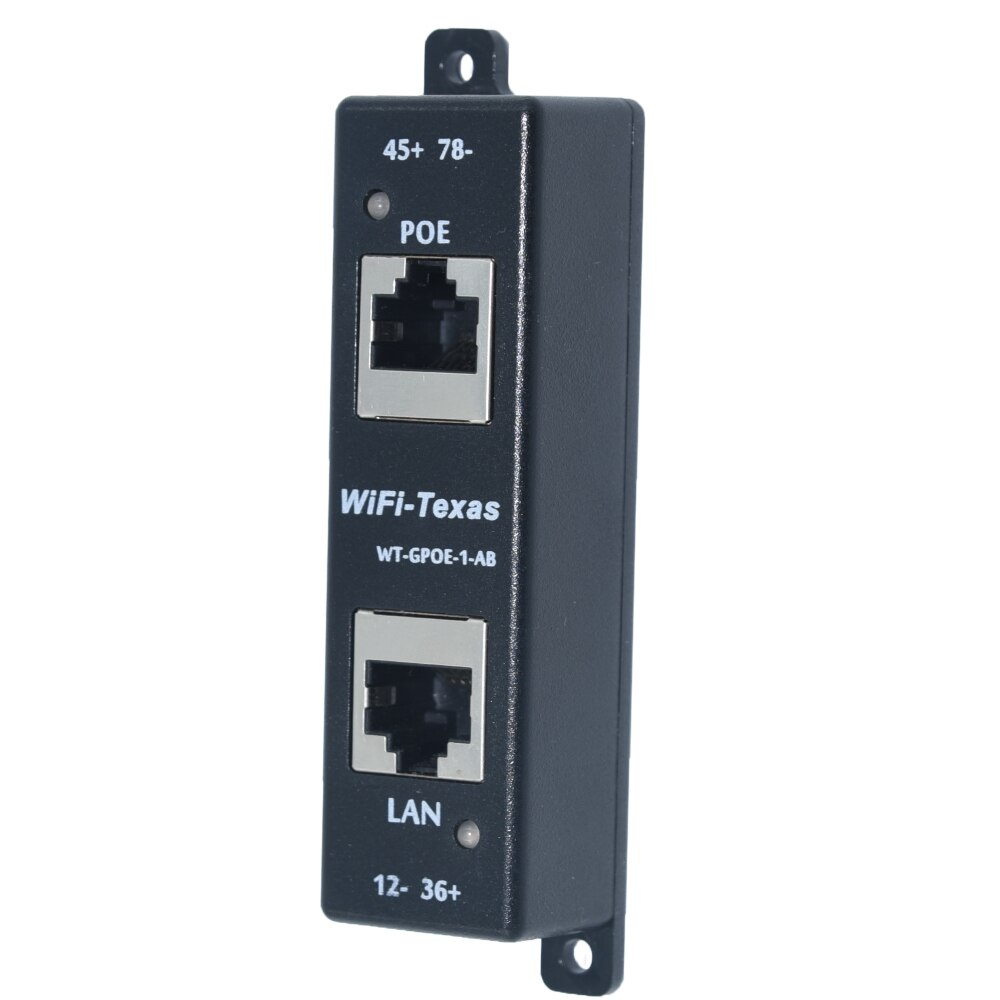 1 Port Gigabit Power over Ethernet PoE Injector with Power Supply 56v 60w power 802.3bt device: WT-GPOE-1-AB-56v60w