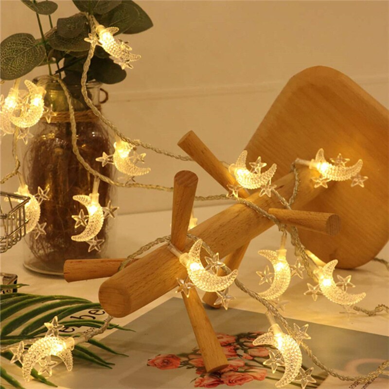 Ramadan Decoraties Ster Led String Lights Eid Mubarak Home Decor Event Feestartikelen Eid Al-Fitr decoratie