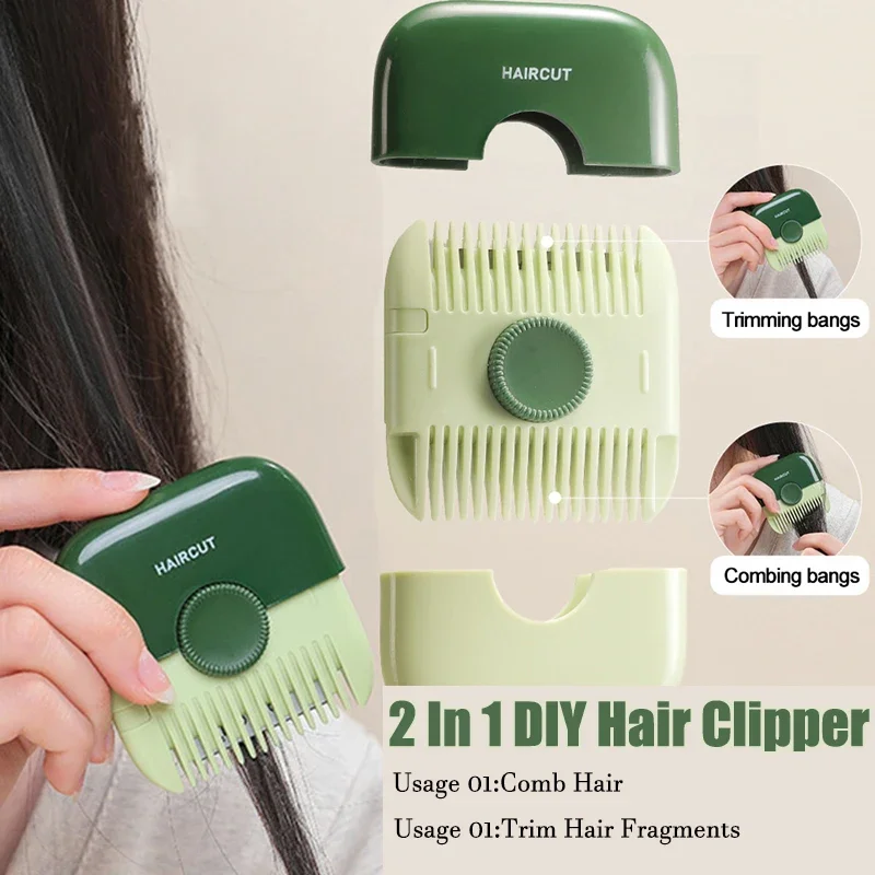 2-in-1-Haarschneider und Kamm, multifunktionaler Splisschneider, tragbare Haarschneidewerkzeuge, Heim-DIY-Schönheits-Haarstyling-Zubehör