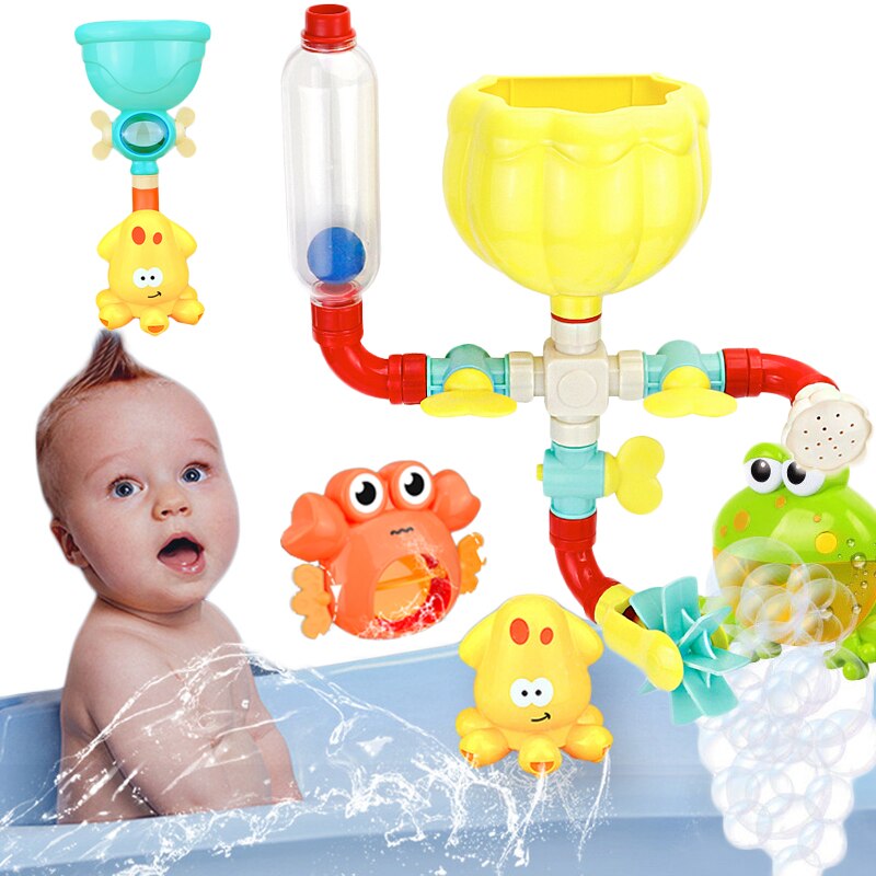 Bubble Machine Crabs Frog Music Kids Bath Toy Bathtub Soap Automatic Bubble Maker Baby Bathroom Toy for Children