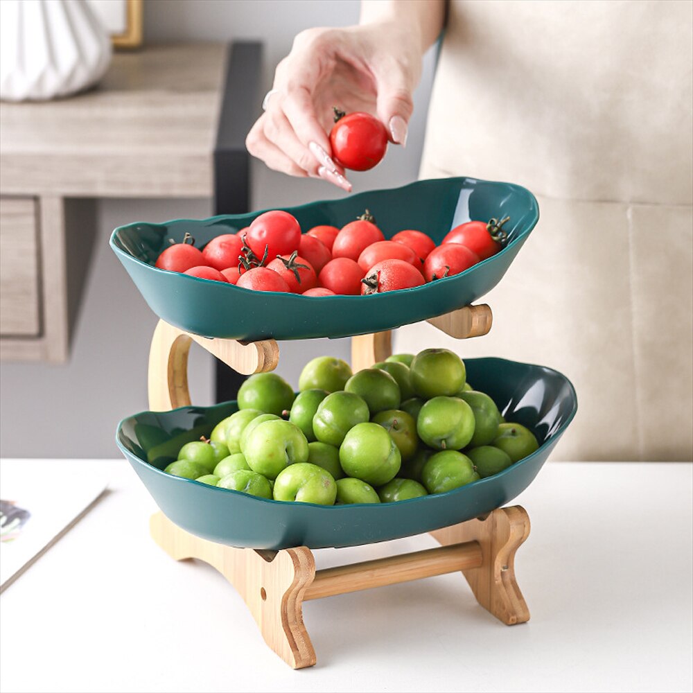 Plates dinnerware kitchen Fruit bowl with floors Luxury serving snack Table plates serve dessert trays wooden Tableware Dishes