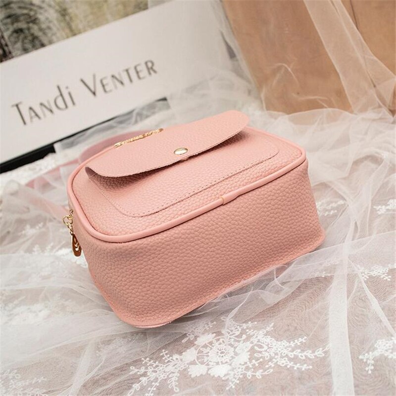 Mini Women Backpack Leather Shoulder Bag For Teenage Girl Multi-Function Small Bagpack Female Phone Pouch