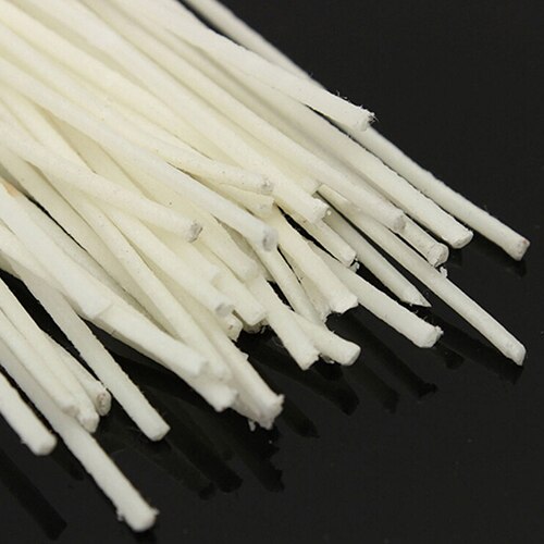 Mechas de vela no tóxicas de 10cm, mecha encerada para velas de Bajo humo con núcleo de algodón de apoyo, Material para velas, 30 Uds.