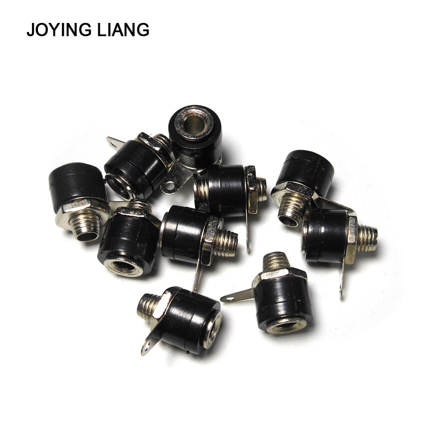 Banana Plug Terminal Dia 4mm Copper Banana Jack Socket Panel Terminal Connectors Red Black Optional: 10pcs black