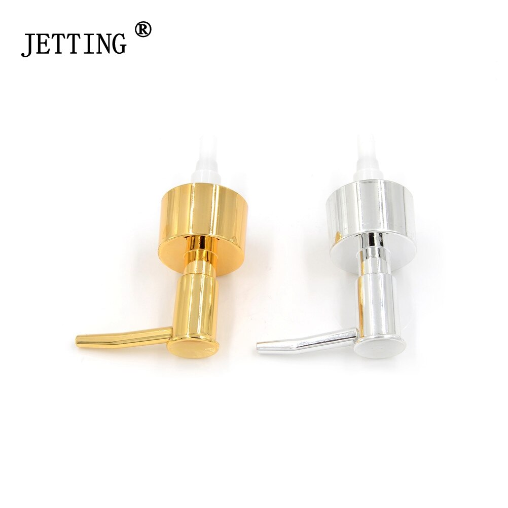 1Pc Plastic Zeep Pomp Lotion Gel Dispenser Vervanging Jar Tube Tool Galvaniseren Draadtrekken Nozzle Goud Zilver