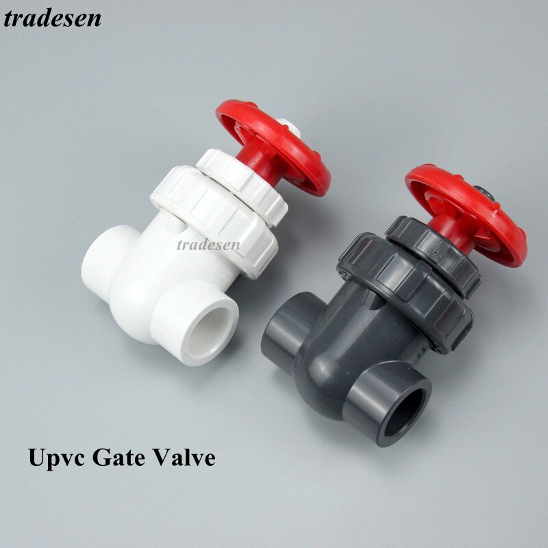 1pc 20~63mm PVC Gate Valve Precision Flow Control Sluice Switch Home Garden Irrigation Aquarium Fish Tank DIY UPVC Pipe Fittings