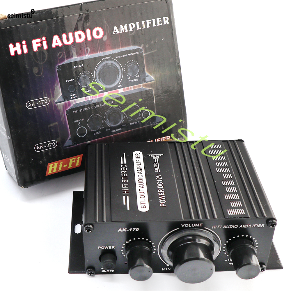 Ak170 mini amplificador de fliperama de potência de áudio estéreo com alto-falante de 4 cabeças kit diy venda pinball máquina de jogo de fliperama de áudio 200w * 2