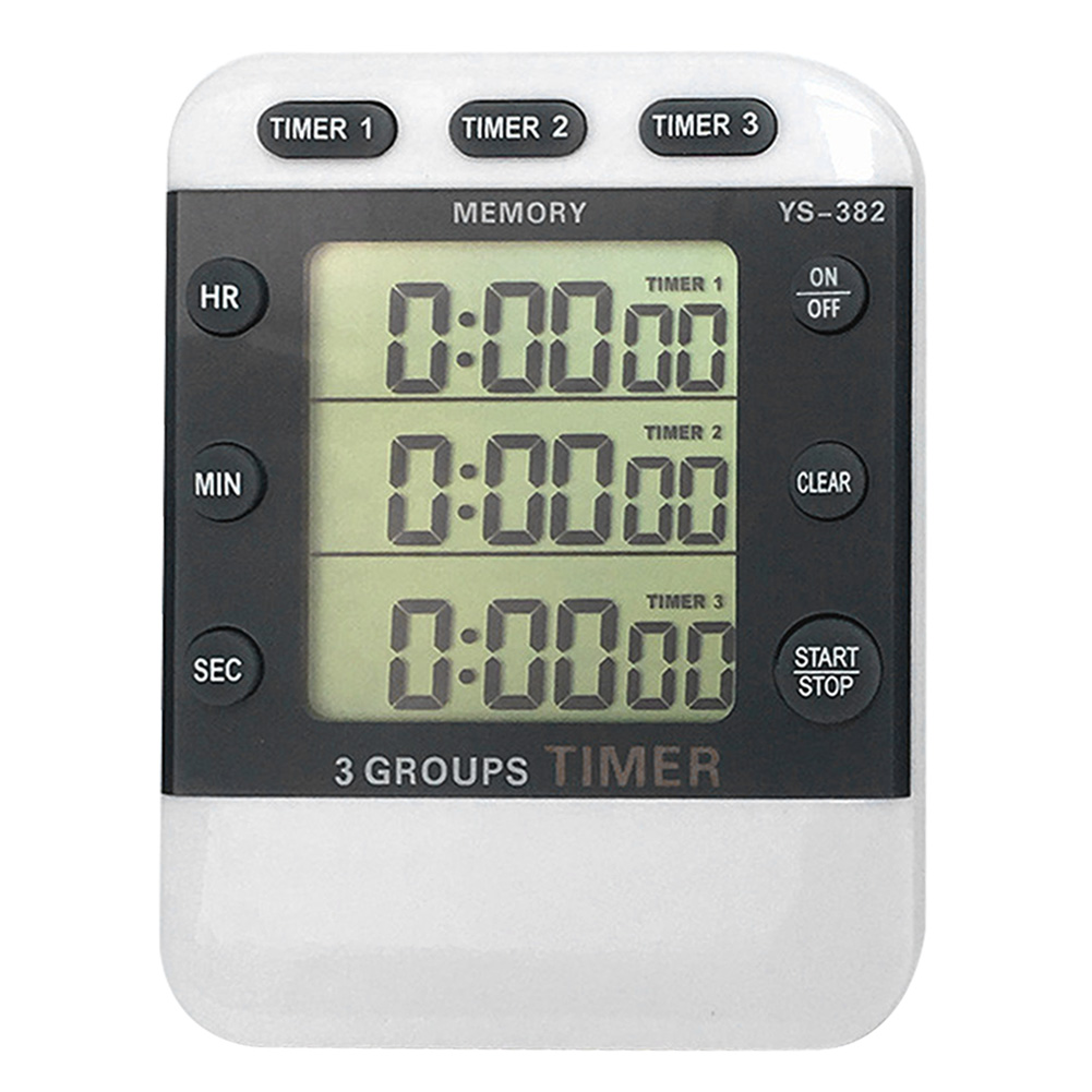 Portable Kitchen Timer Square 3-way Digital Display Countdown Food Cooking Stopwatch Home Pracitcal Alarm Kitchen Tools