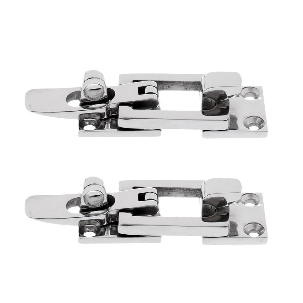 2 Piece Stainless Steel Boat Latch Hatch Anti-rattle Closure Clamp