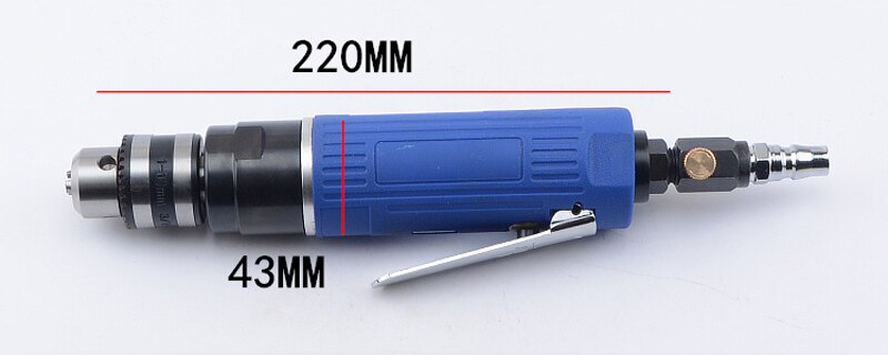 Pneumatic tools 3/8 inch pneumatic straight drill 10mm rubber handle industrial straight shank air drill