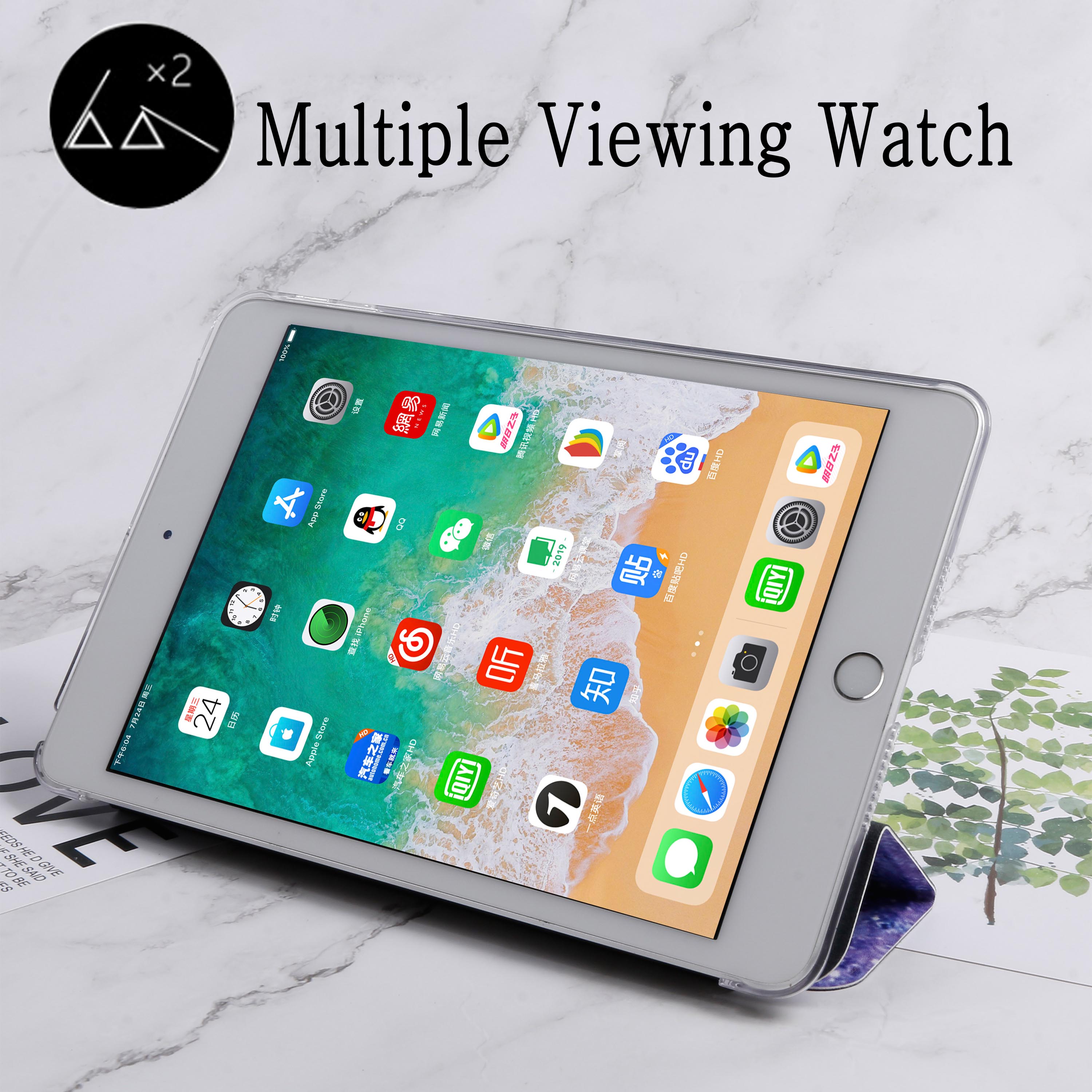 Tablethoes voor samsung galaxy tab  a 10.1 sm-t580 sm-t585 t580 wi-fi 3g smart cover flip pu lederen hoes met standaard