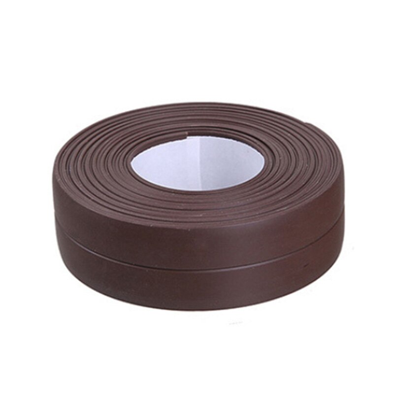 Rubber Waterproof Sealing Strip Sealant Tape Mildew Resistant Self Adhesive Toilet Gap Corner Line Sticker For Kitchen Bathroom: brown  3.2x2.2cm