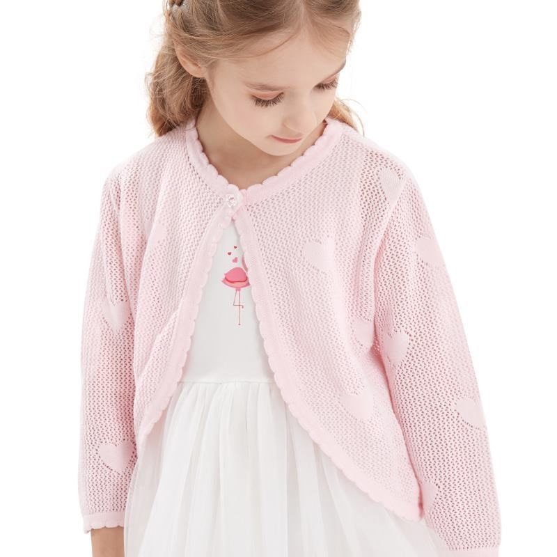 Cardigans pour filles de 1, 2, 3, 4, 5, 6, 7, 8 ans, pull rose, veste, manteau pour enfants, vêtements châle, 215413