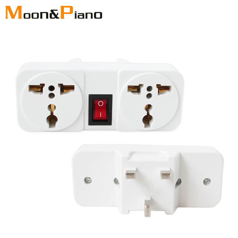 UK Plugs Adapter Universal EU US AU To UK Electrical Socket Travel Wall Adaptor With Switch in England Ireland Singapore