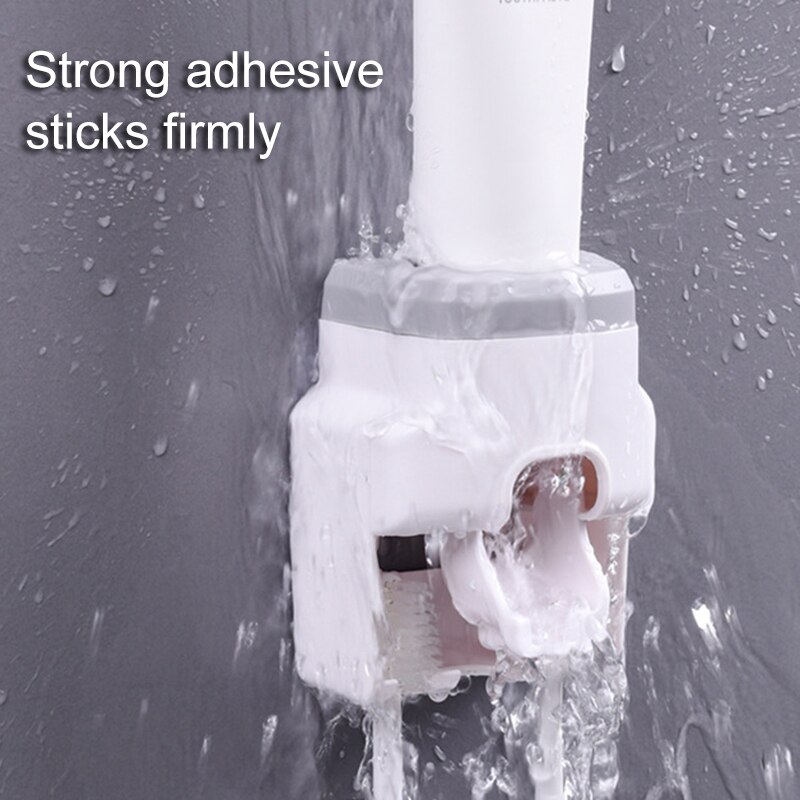 Automatic Toothpaste Dispenser Wall Mount Dust-proof Plastic Couple Toothbrush Holder Wall Mount Storage Rack Bathroom Products