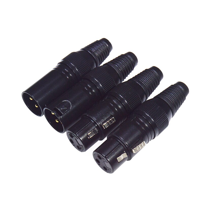 HiFi MPS Zeppelin-W/M HiFi Copper XLR Plug 24K gold Plated female xlr male xlr 3 pin Mic Microphone Audio Connector for4-10mm