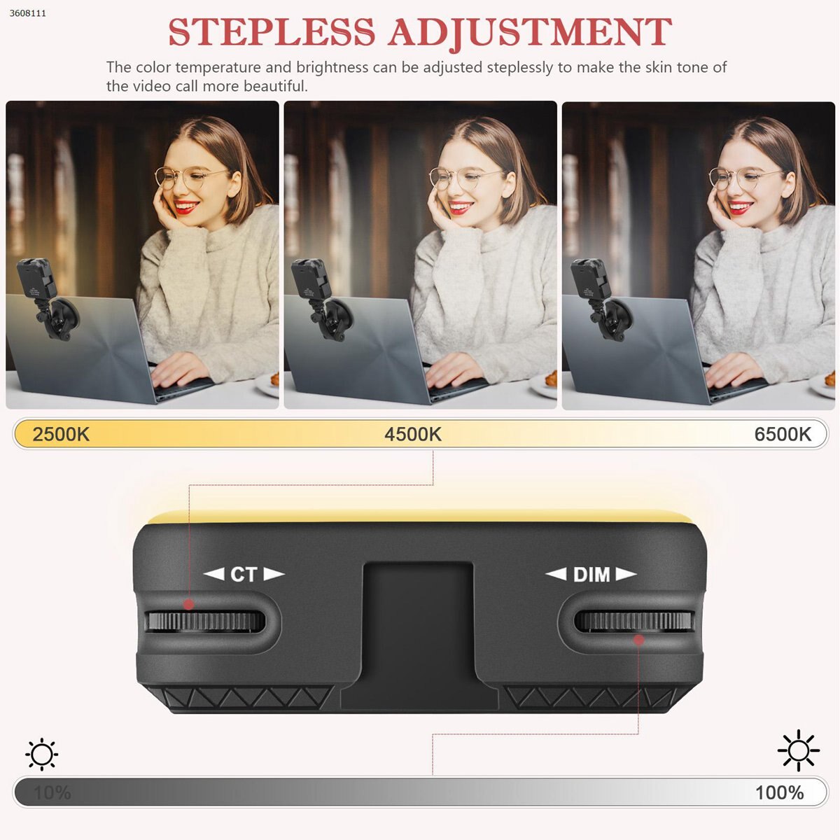 Video Conferentie Laptop Webcam Verlichting Kit Desk Led Licht Invullen Met Zuignap Voor Fotografie Zoom Vergadering Remote Werken