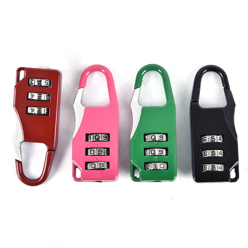 3 Mini Wijzerplaat Digit Nummer Code Wachtwoord Combinatie Hangslot Veiligheid Reizen Delicate Safe Lock Voor Hangslot Bagage Lock Van Gym