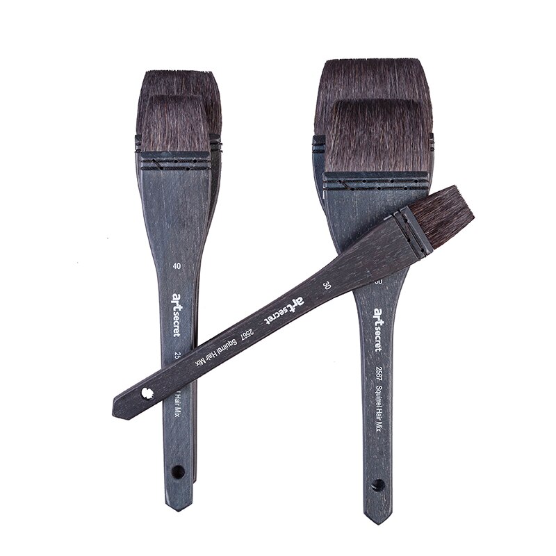 ArtSecret-dibujo de acuarela 2570 de alto grado, pincel negro grande, mezcla de pelo de ardilla, mango de madera, pinturas acrílicas, suministros de arte