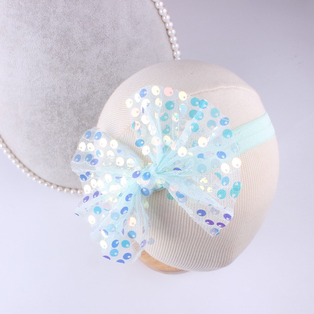 3 sztuk dziecko elastyczny kwiatowa opaska kokardy robić włosów dzieci cekiny łuk węzeł zestaw robić włosów opaska robić włosów dla dziewczynek włosy księżniczki akcesoria