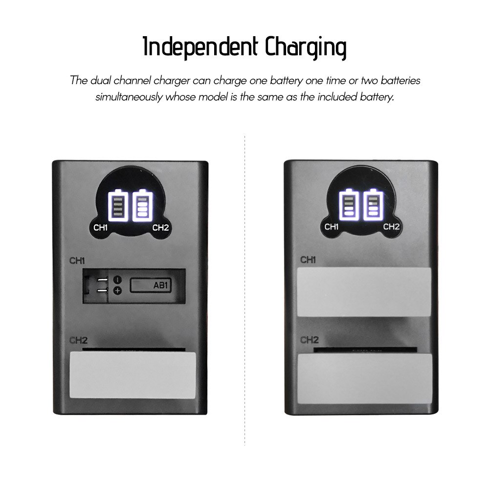 Opladen Kit Lcd Smart Display Dual Port Dual Channel Charger Met 1300Mah Oplaadbare Li-Ion Batterij Usb Oplaadkabel