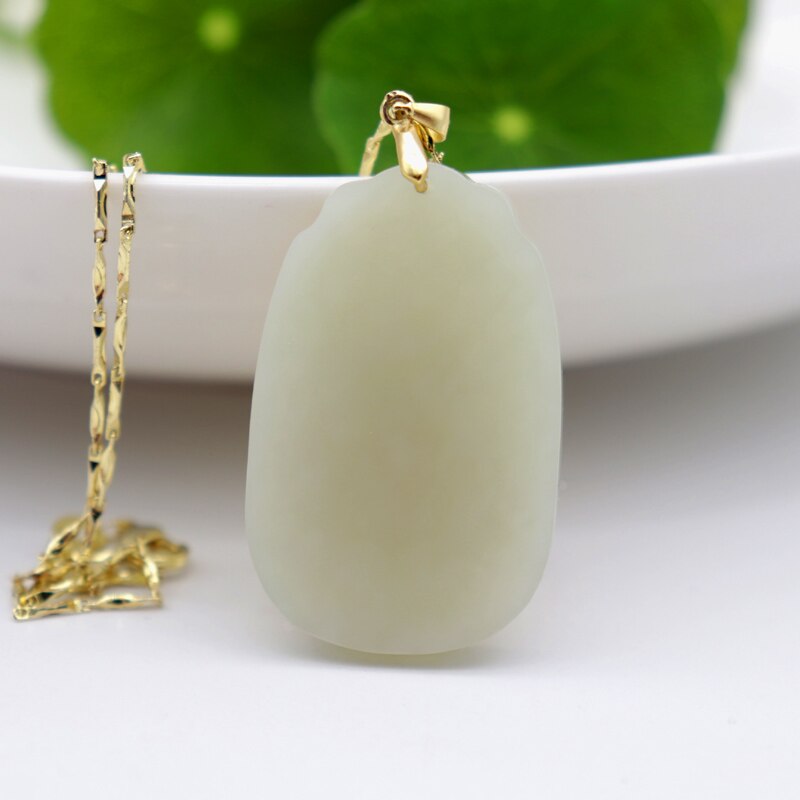 Goede Lucky Hetian Jades Hangers Goud Gesneden Smiley Gezicht Maitreya Budd Boeddhistische Ingelegd Rhinestone Mannen Vrouwen Amulet Ketting