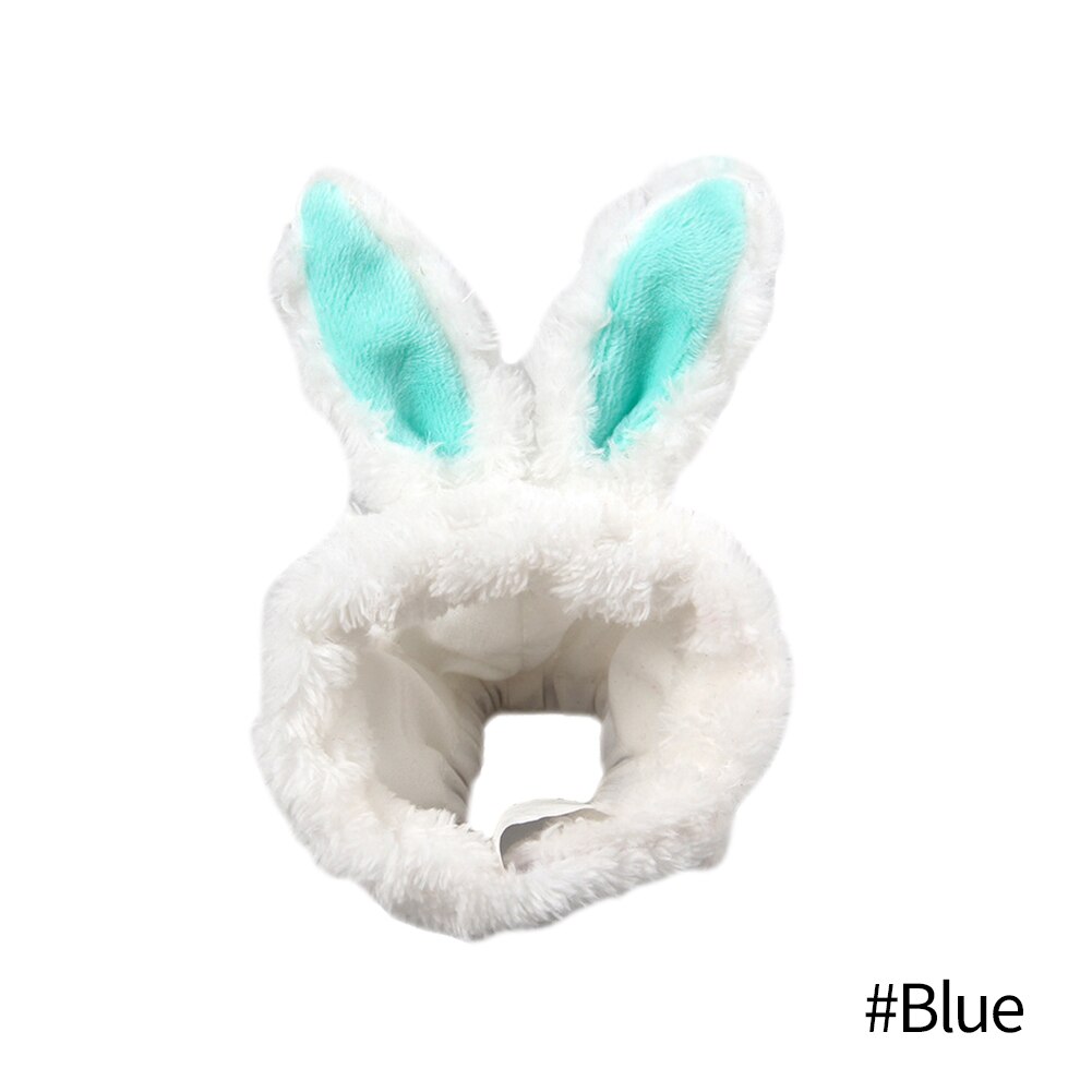 Nette Haustier Katze Guinea Schwein Chinchilla Hütte Mit Ohren Kawaii Winter Warme Hamster Kostüm Ohren Kleine Haustier Kopfbedeckungen Dekorative Hütte: Blau