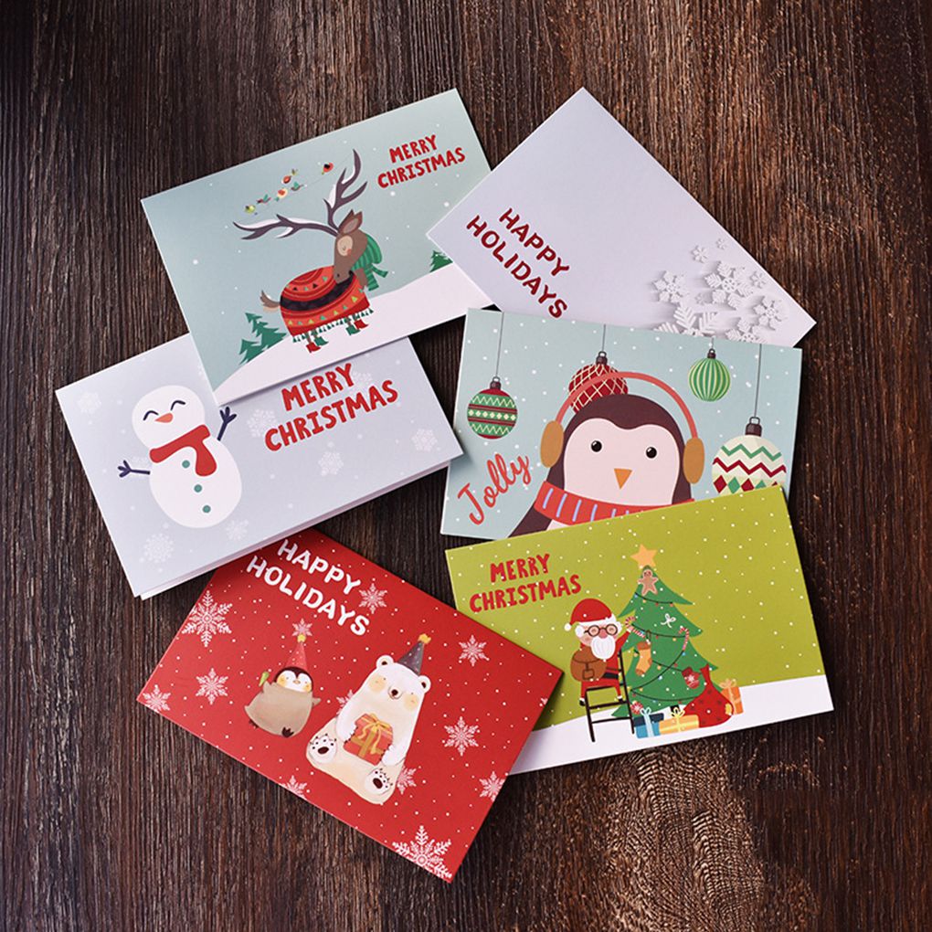 Unique Merry Xmas 3D Cartoon Animal Card Happy Year Christmas Card Postcard Children Cards