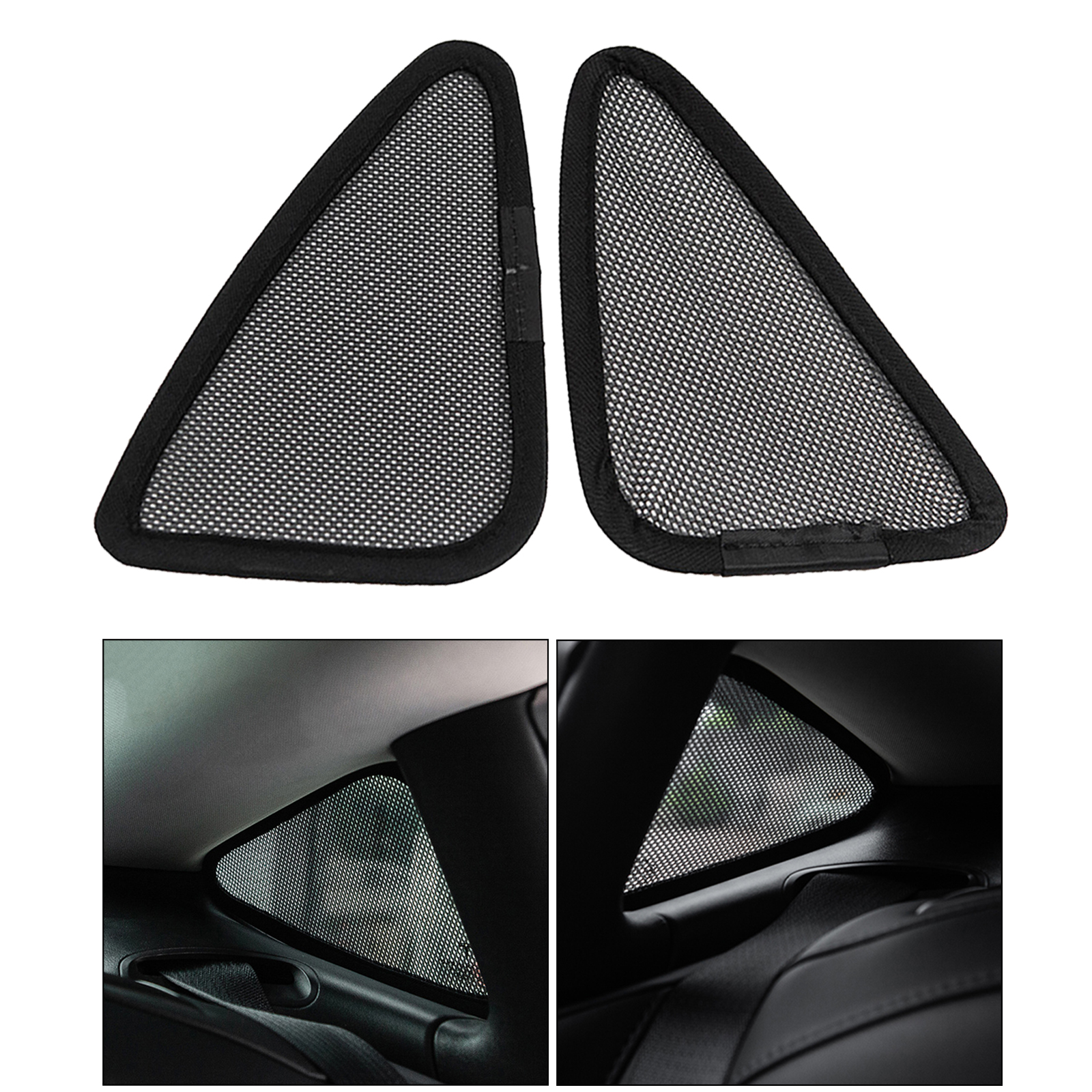 2 uds funda parasol para coche Triangular red Tesla modelo 3 fácil de instalar