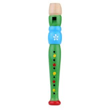 Trä piccolo flöjt ljud musikinstrument tidig utbildning för baby kid barn (slumpmässig färg)