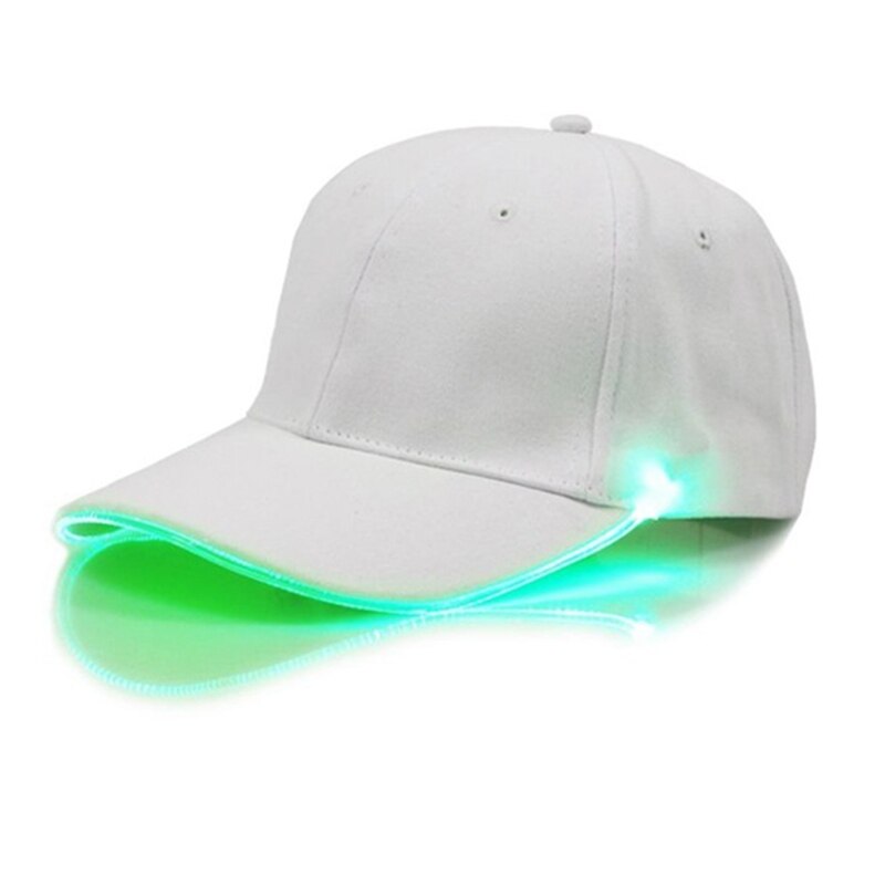 Cool LED Baseball Cap Battery Operated Shine at night Cotton Peaked Hat Outdoor Sports Wear With Adjustable Back Closure: 8