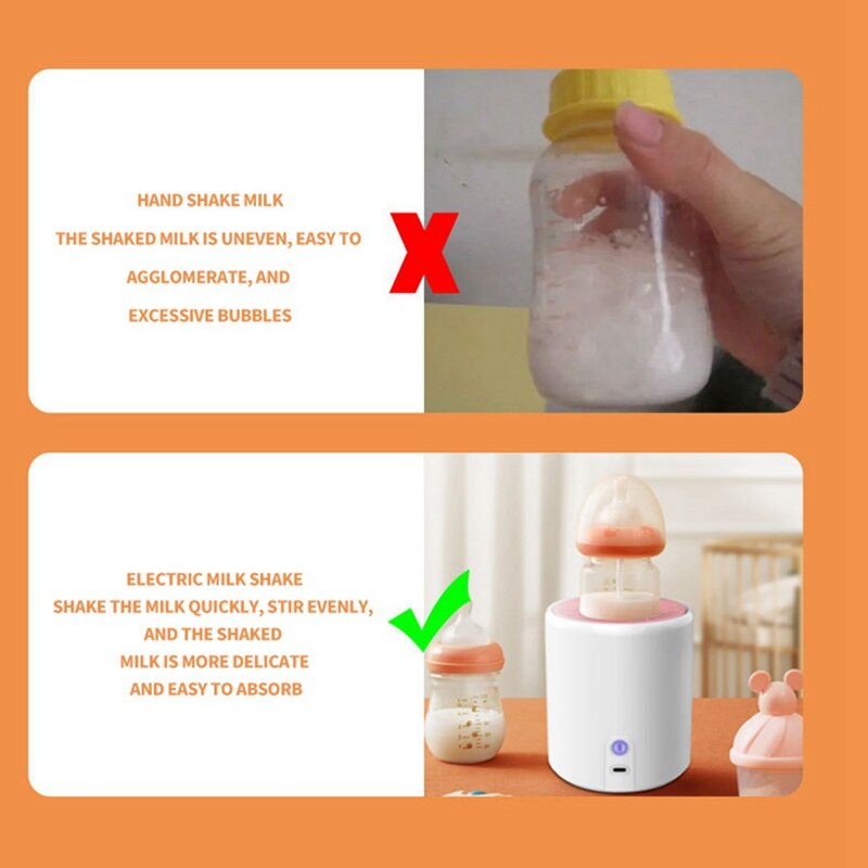 Elektrische Melk Fles Shaker Melk Fles Automatische Roerder Draagbare Baby Melkpoeder Blender Mixer 3 Niveaus Regulator