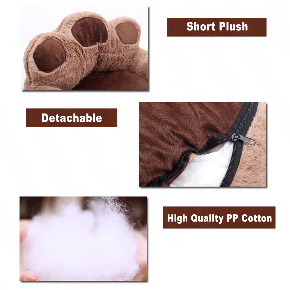 Huisdier Kat Bed Huis Voor Katten Mand Mat Winter Warm Pluche Bedden Lounger Voor Kat Panier Huisdier Bed Producten Voor katten Cama Para Gato