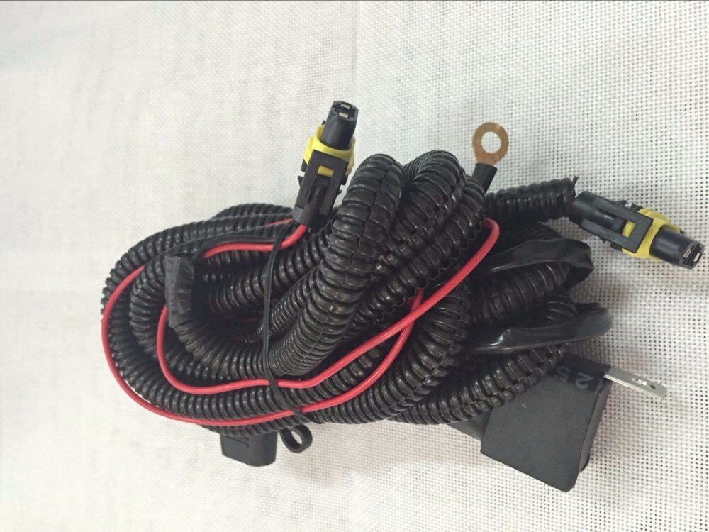 SWIEES OEM fog lamps line VW Fog Light Lamp Wires Harness Cable With Fuse For VW Polo Golf Jetta MK5 MK6 100CM