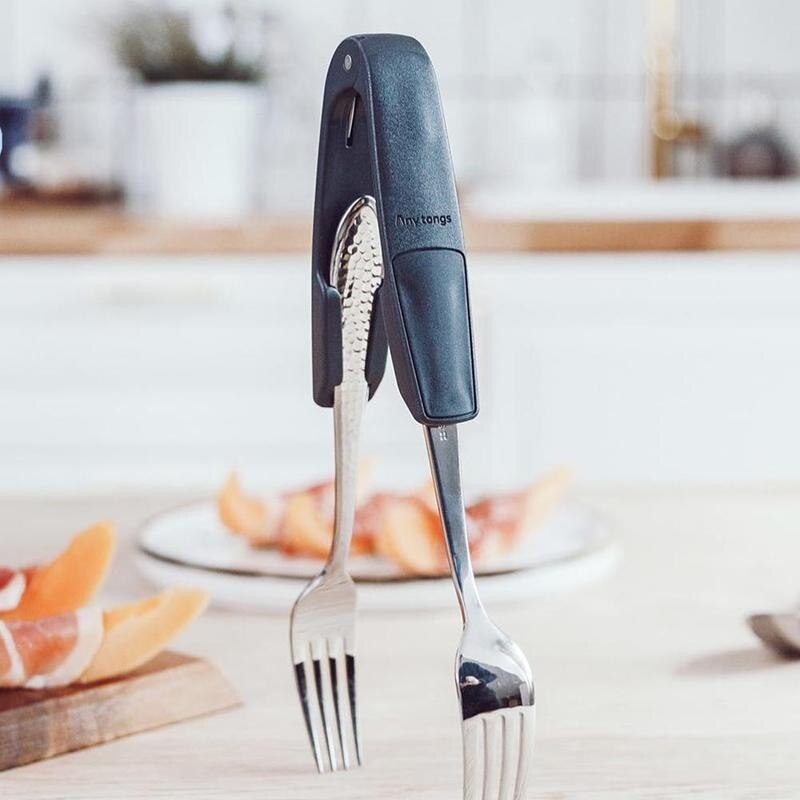Anytongs Bbq Clip Instantly Turn Your Flatware Into Kitchen Tongs Kitchen Tools Steel Barbecue Anytongs