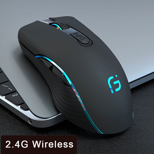 Wireless Bluetooth mouse charging dual-mode ergonomic mouse 2400 DPI is suitable for silent wireless mouse of computer notebook.: 2.4G Wireless Black