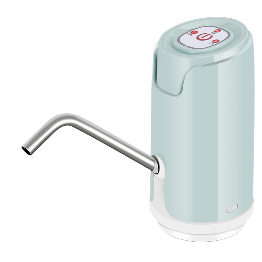 Intelligent Automatic Electric Drinking Dispenser Water Bottle Pump USB Charging: Green