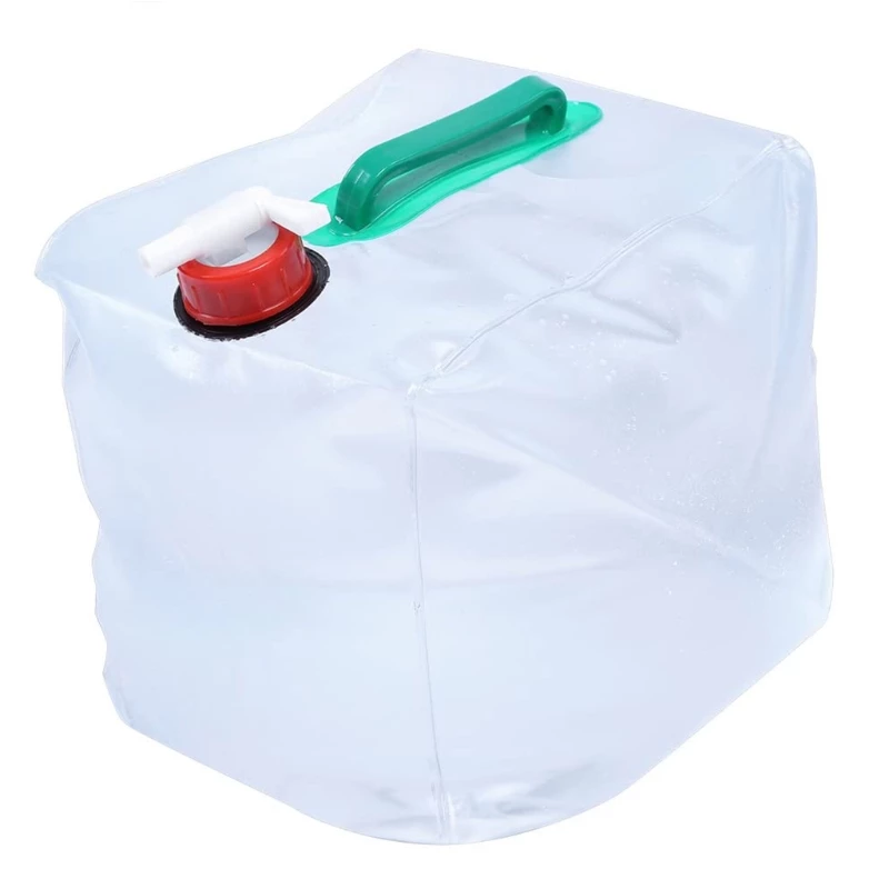 10L/20L Collapsible Plastic Water Tank Container Portable Waterbob Bathtub Water Storage Carrier Bag Camping Hiking Water Bucket