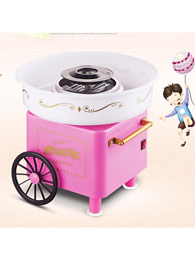 Nostalgia Trolley Cotton Candy Machine Mini Candy Floss Maker Home Use Countertop Electric Candy Machine Kit