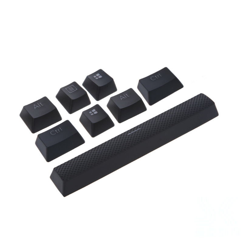 PBT 8 key supplement Keycaps For Corsair K65 K70 K95 Logitech G710+ QUICK FIRE TK Mechanical Gaming Keyboard Backlit MX Key Caps: black