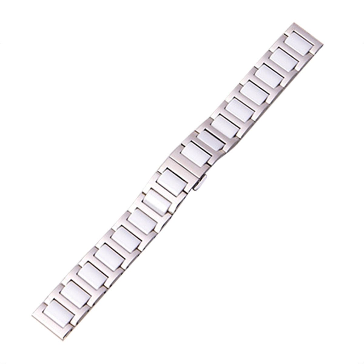 New Universal Substituição Cinta Faixa de Relógio de Aço Pulseira de Cerâmica com Metal Buckle Clasp 20mm Para Pulso Perímetro 5.5- 8.1 polegada: 01