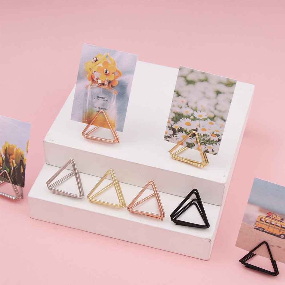 Metal Wedding Supplies Desktop Decoration Party Paper Clamp Photos Clips Table Numbers Holder Clamps Stand Place Card