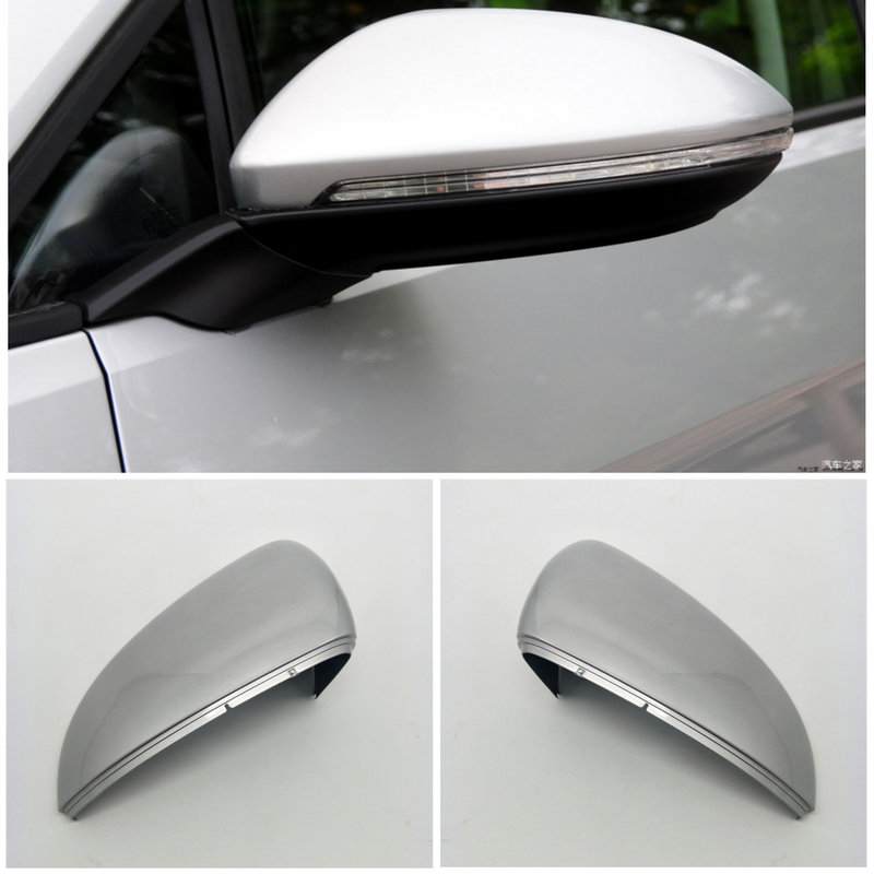 Coque de rétroviseur extérieure argentée, couvercle de lentille de vue arrière, adaptée à Golf 7 MK7