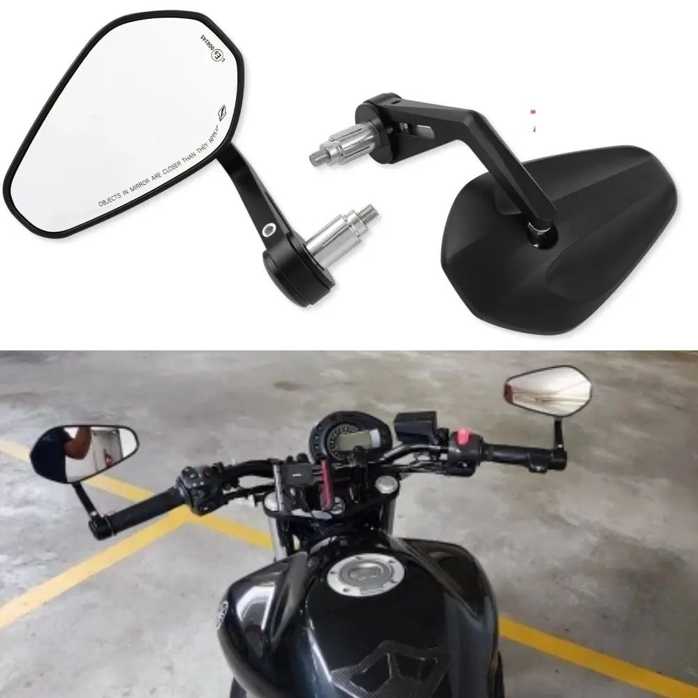 7/8 "22mm Moto MotoScooter Vista posteriore Specchietto laterale Manubrio End Specchi per Yamaha KawasakiMoto Parti