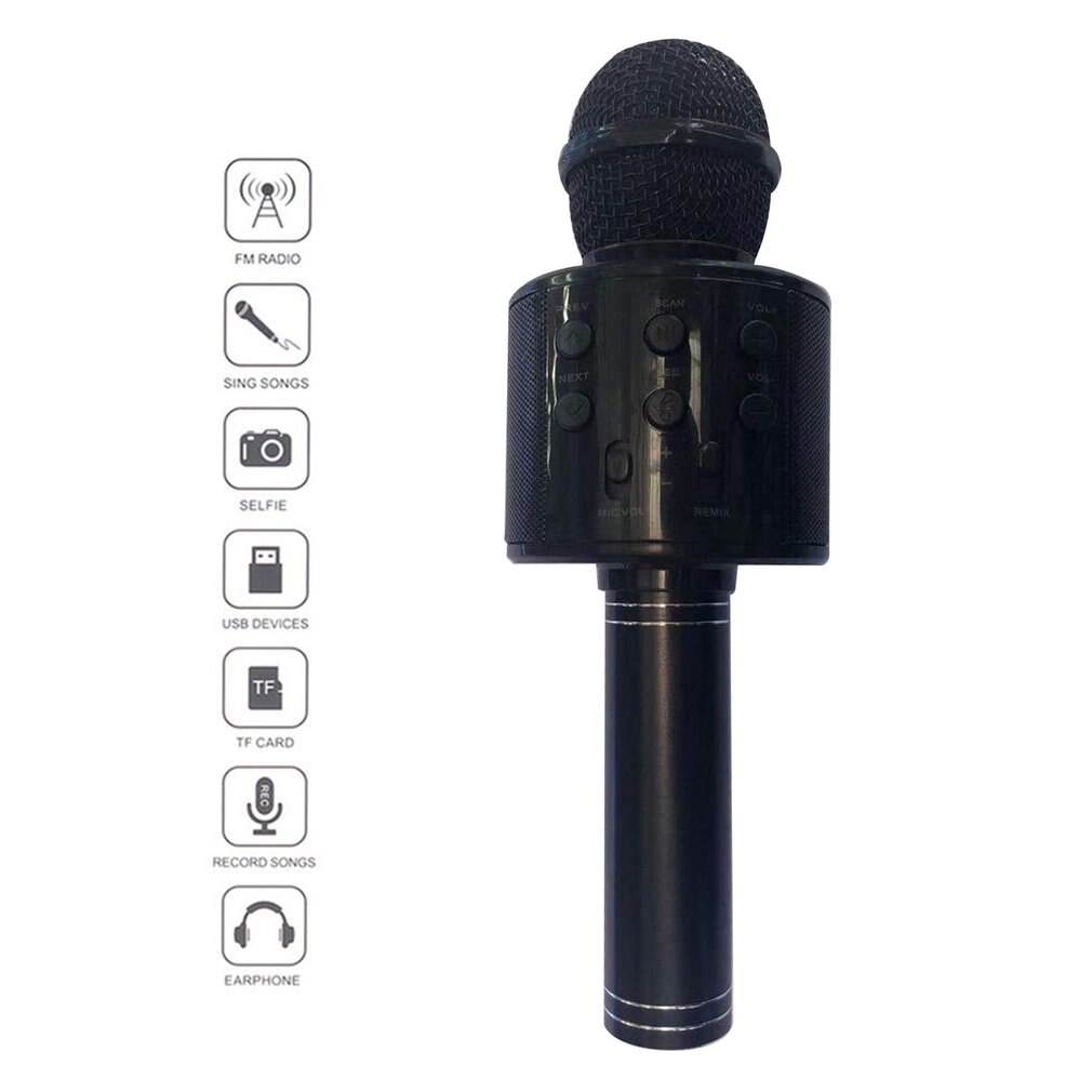 Wireless Microphone Condenser Karaoke Mic Stand Radio Mikrofon Studio Recording Studio Mic Machine