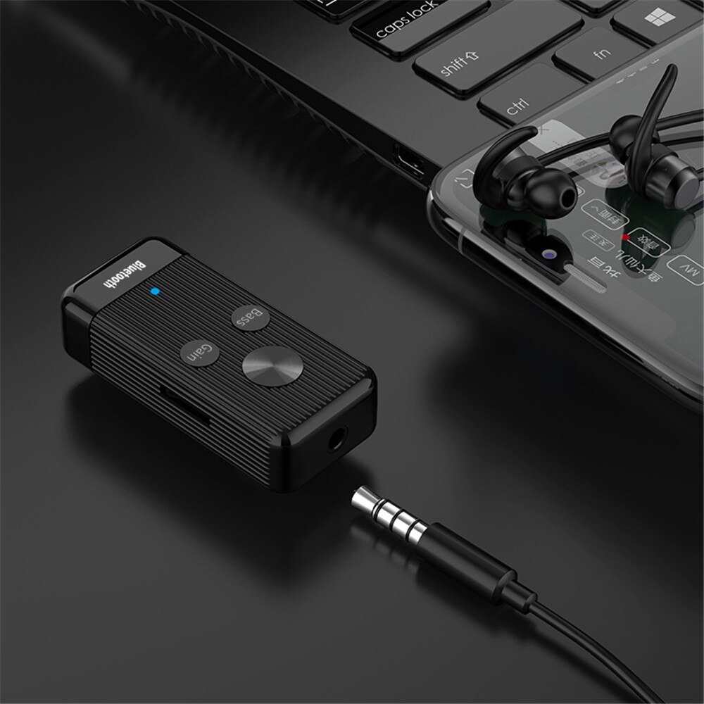 Auto Bluetooth 5.0 Ontvanger Aux Jack 3.5Mm Audio Draadloze Bluetooth Receiver Adapter Voor Audio Aux Hifi Muziek Handsfree Headset